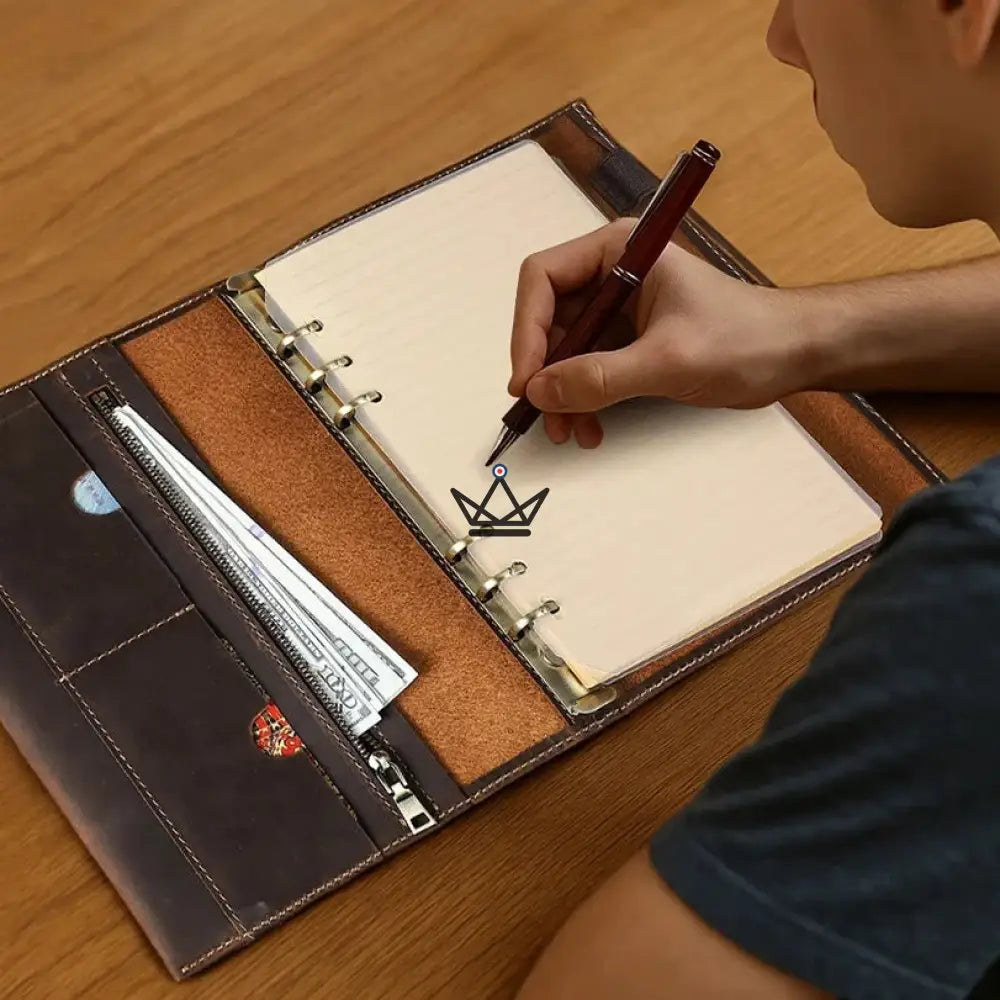 Personalisierbarer Notizbuch-Organizer aus Leder A5 – VOYAGEUR Winko – Ansicht 2