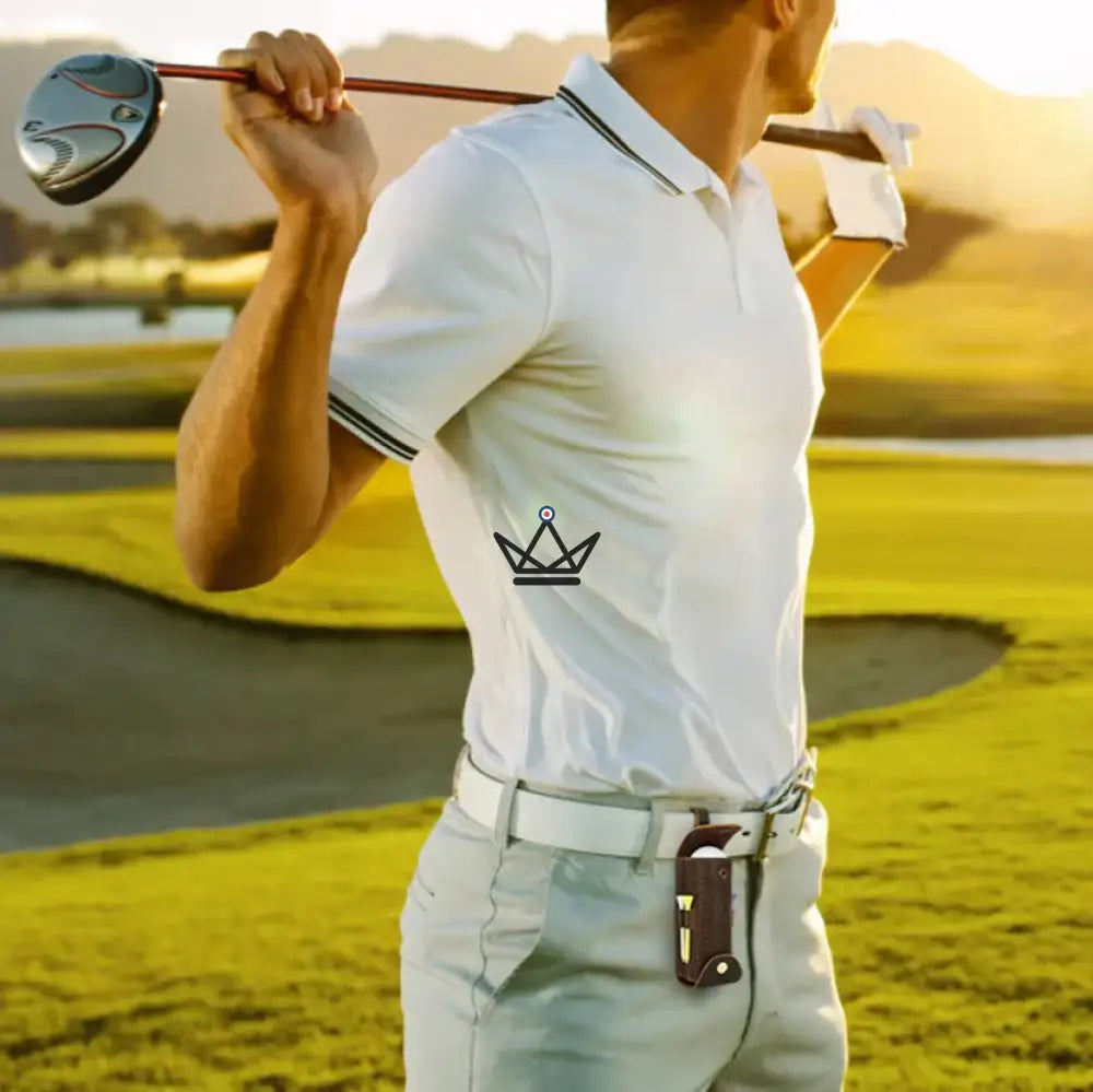 Customizable Leather Golf Ball Pouch –Voyageur Tee Golf | 3 Balls, 4 Tees — view 8