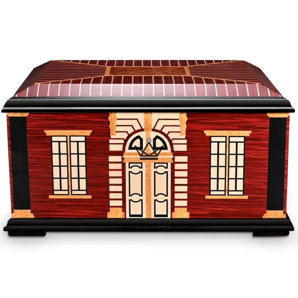 Zigarrenhumidor Domus Aurum – Zedernholz, 150 Zigarren, Herrenhaus-Design, Hygrometer, Classica (goldenes Holz) oder Nox (tiefrot) – Ansicht 4
