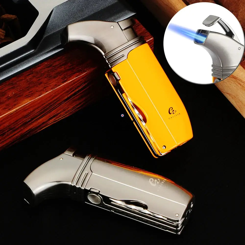NEEDLE Torch Lighter - Torches, 7mm Punch + Cigar Needle | Silver or Yellow — Silver