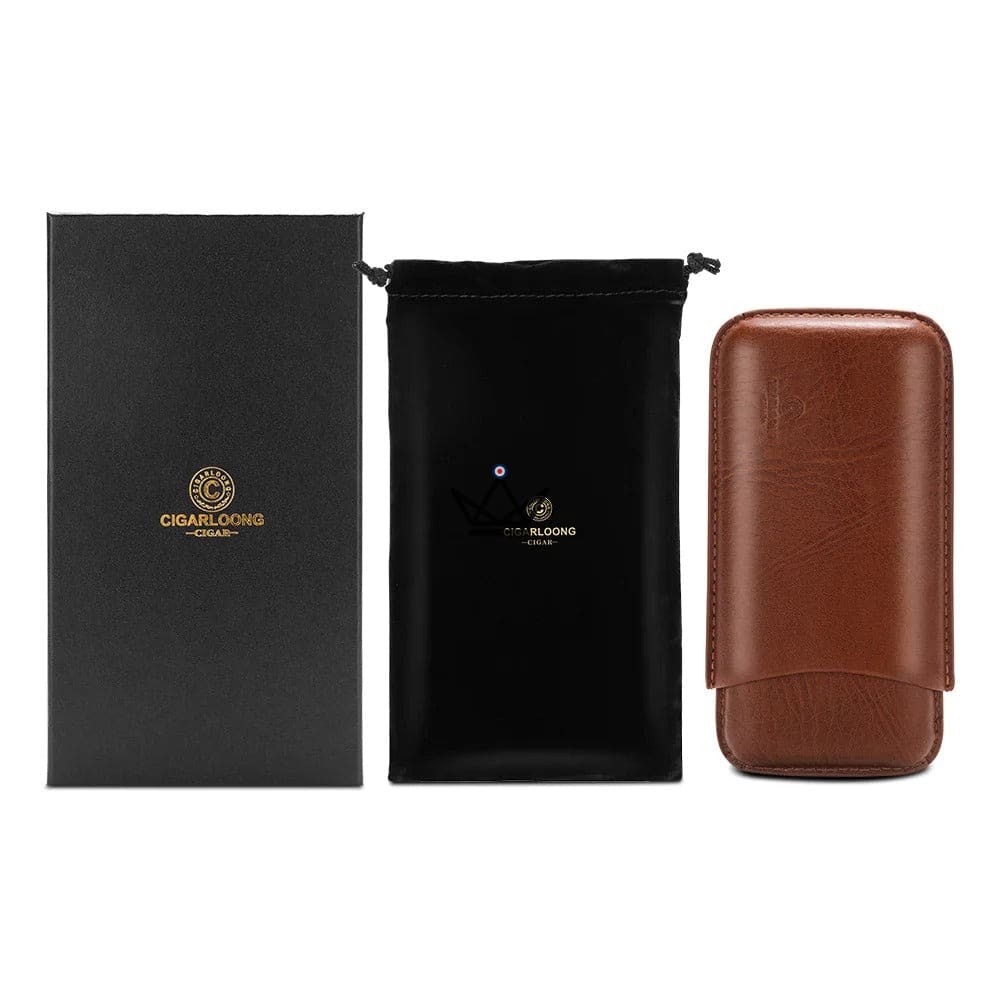 STORM Cigar Case — Cowhide Leather, 3 Cigars 25 mm, 18 × 9.5 × 3.5 cm — view 6