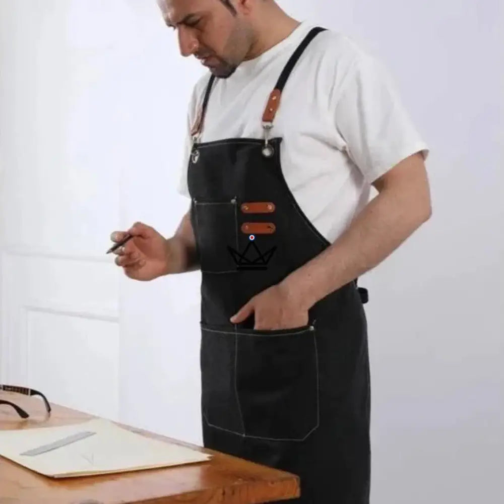 Tablier en toile vintage - WEEYI BARISTA - Toile Denim Résistante - 7 Coloris — image 6
