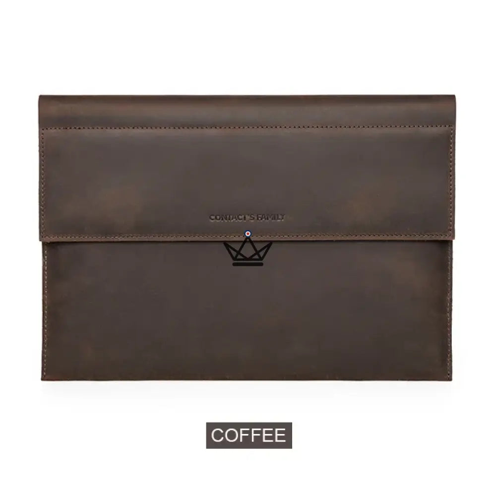 Customizable Leather Macbook Sleeve 13"-14" - MISSIVE Traveler — view 14