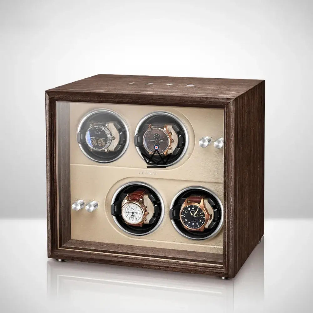 Automatic Watch Winder FULL MOON — Moon Phases, LED, Anti-Magnetic, 2 or 4 Watches — view 7