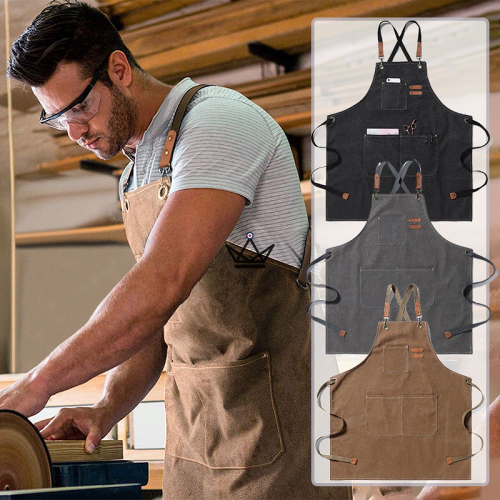 Vintage Leinen-Schürze - WEEYI BARISTA - Strapazierfähige Denim-Leinwand - 7 Farben Vintage Leinen-Schürze - WEEYI BARISTA - Strapazierfähige Denim-Leinwand - 7 Farben
