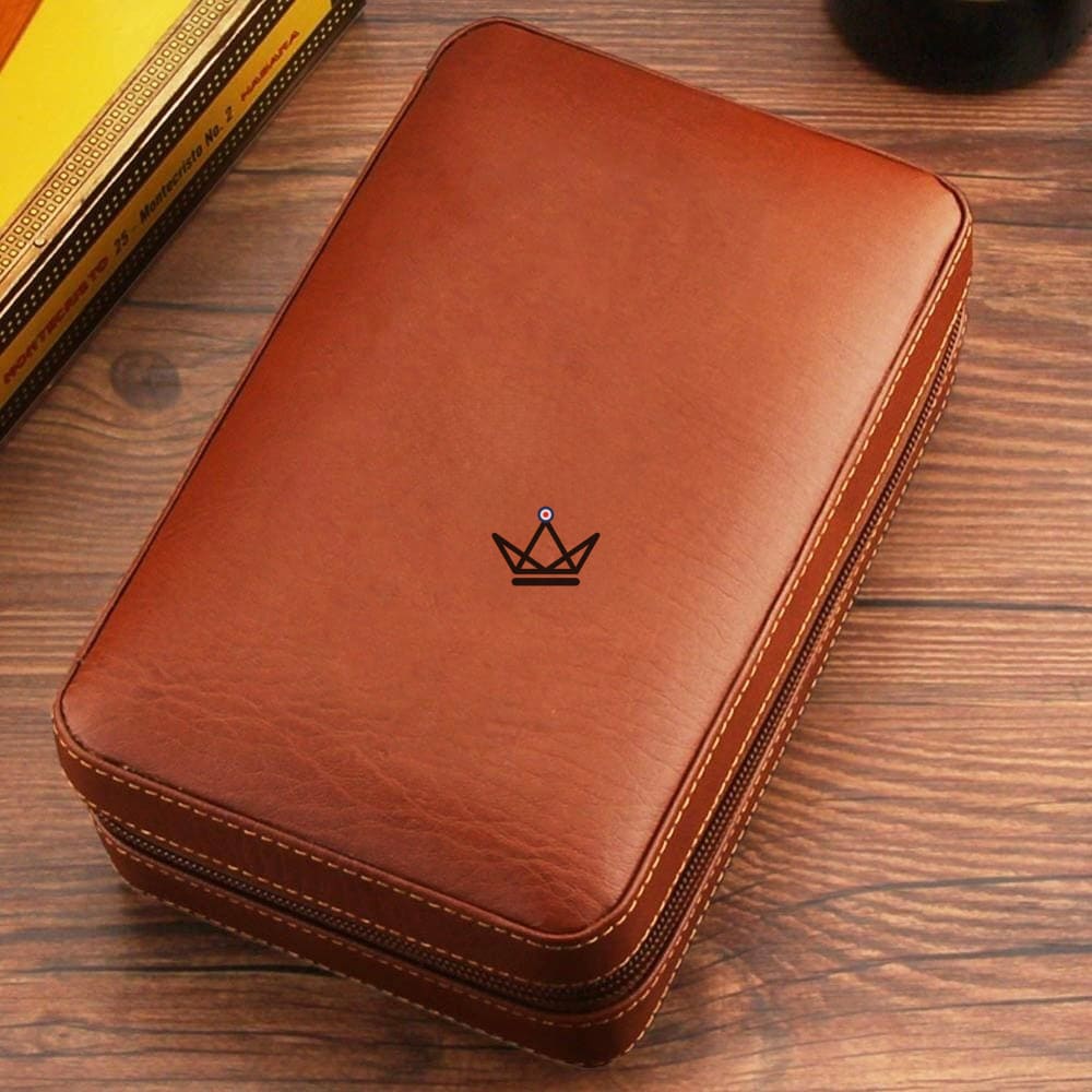 Reise-Humidor aus Leder & Zedernholz – 5 Zigarren | Prime Style – Ansicht 3