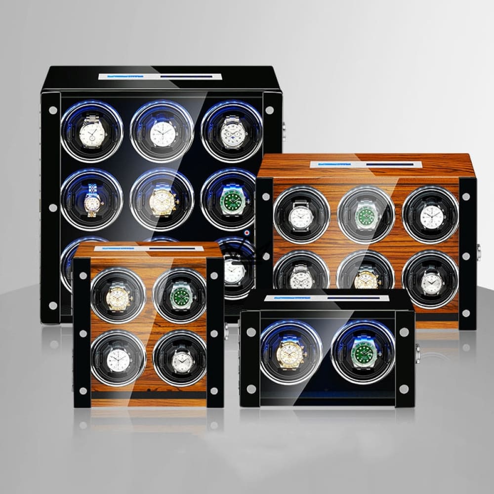 BANGERS Automatic Watch Winder — Wood, 2 to 9 Watches, LED, LCD Screen, Remote Control — view 7