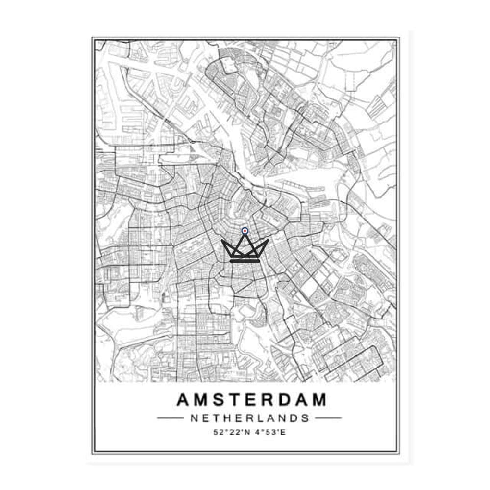 Mapa de la ciudad carteles — amsterdam