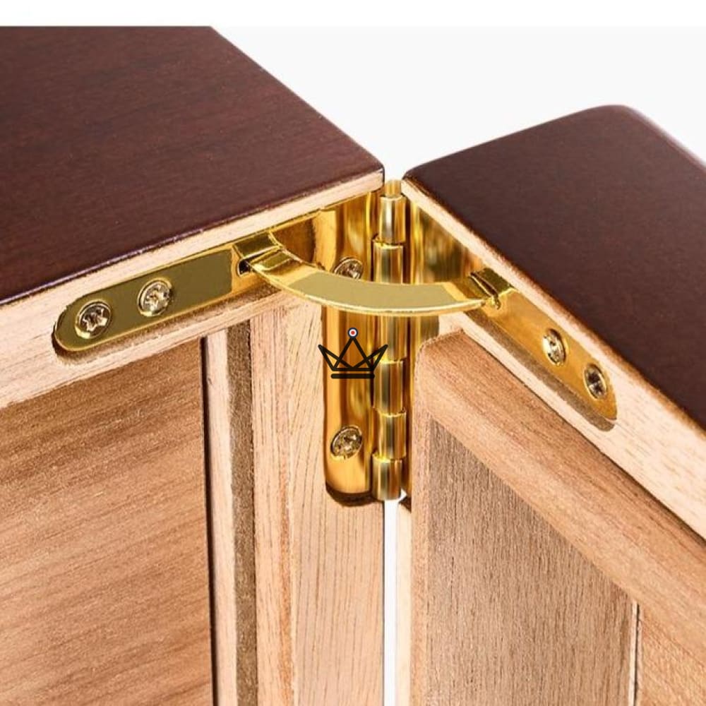 Humidor CRYSTAL CUBE — 5 Glasseiten, spanisches Zedernholz, +100 Zigarren, Schublade für 30 Zigarren, Hygrometer an der Vorderseite – Ansicht 6