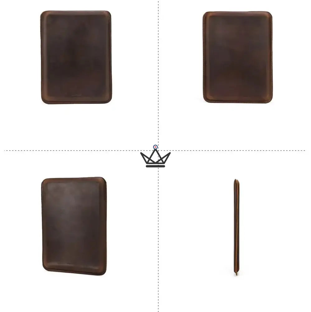Customizable leather Macbook sleeve 13"-14" - Voyageur SKIN — view 9