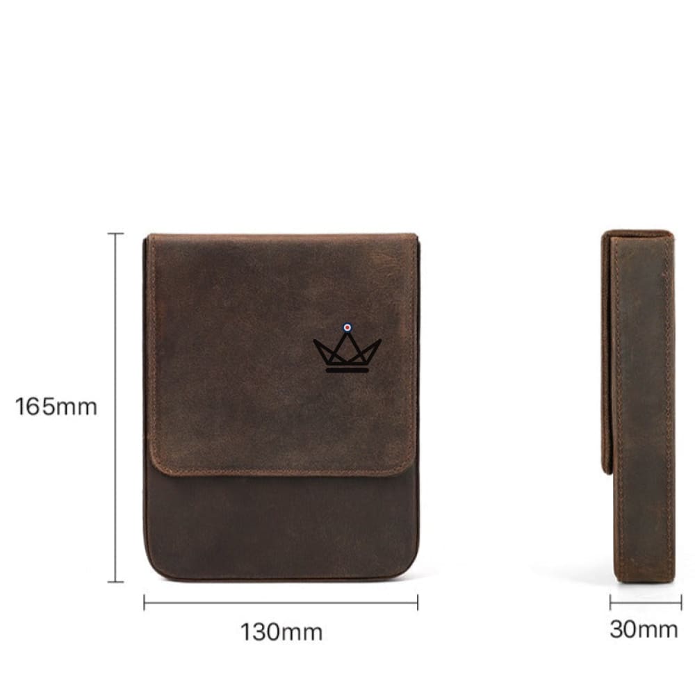 Customizable Luxury Leather Fountain Pen Case - Voyageur Magnus — view 13