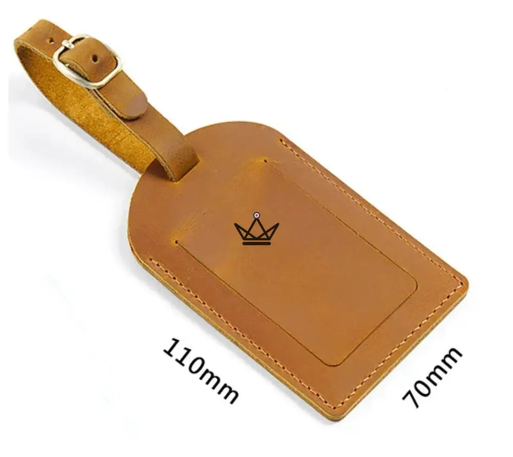 Customizable Leather Luggage Tag – Voyageur Tag — view 4