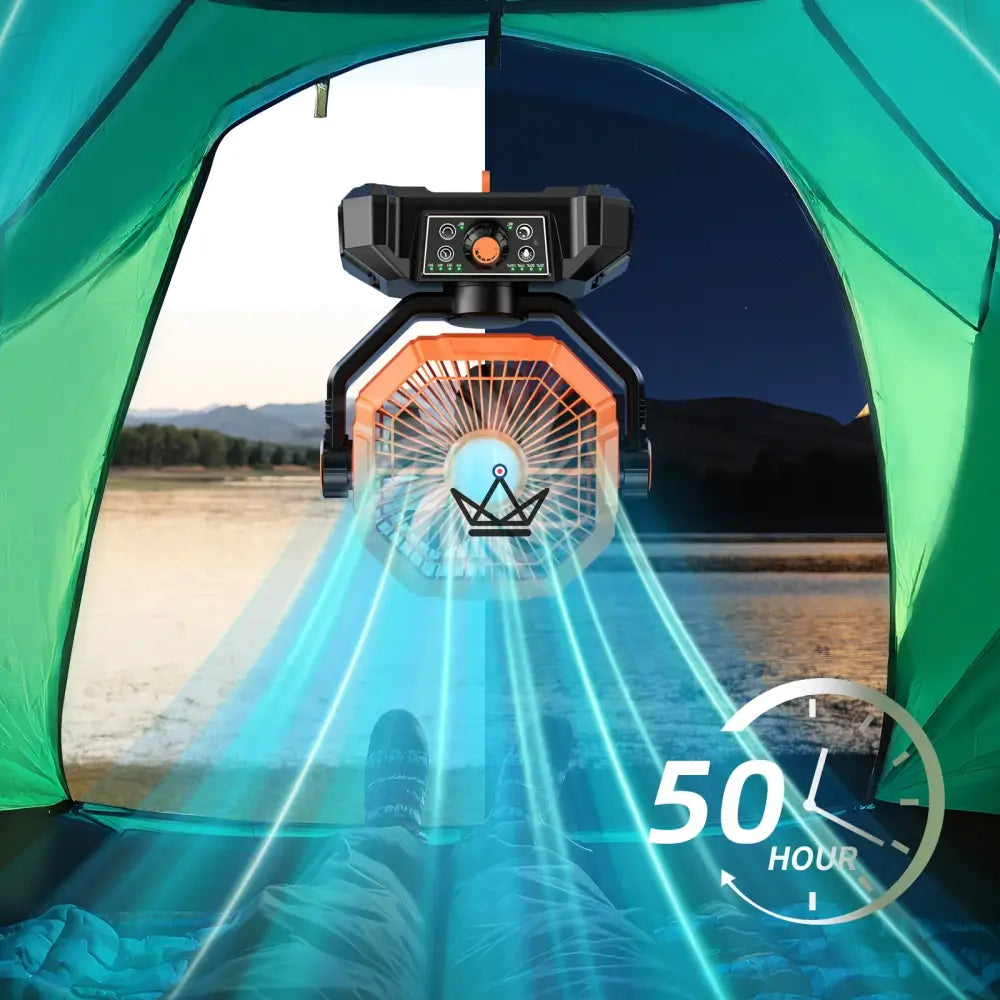 NOELY Portable Battery Fan — 20,000 mAh, LED & Power Bank — view 10