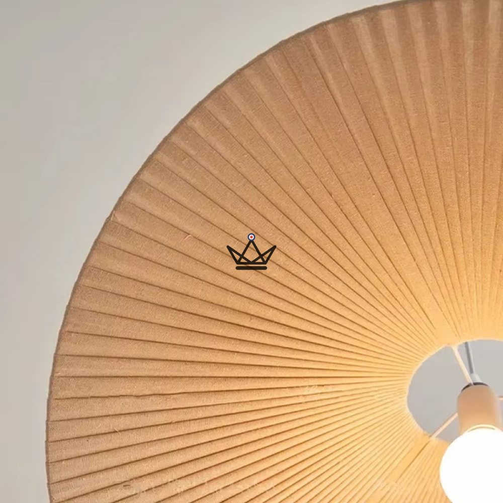Verti Wabi Pendant Lamp — 60 & 80 cm designer chandelier | White, Beige, Linen — view 2