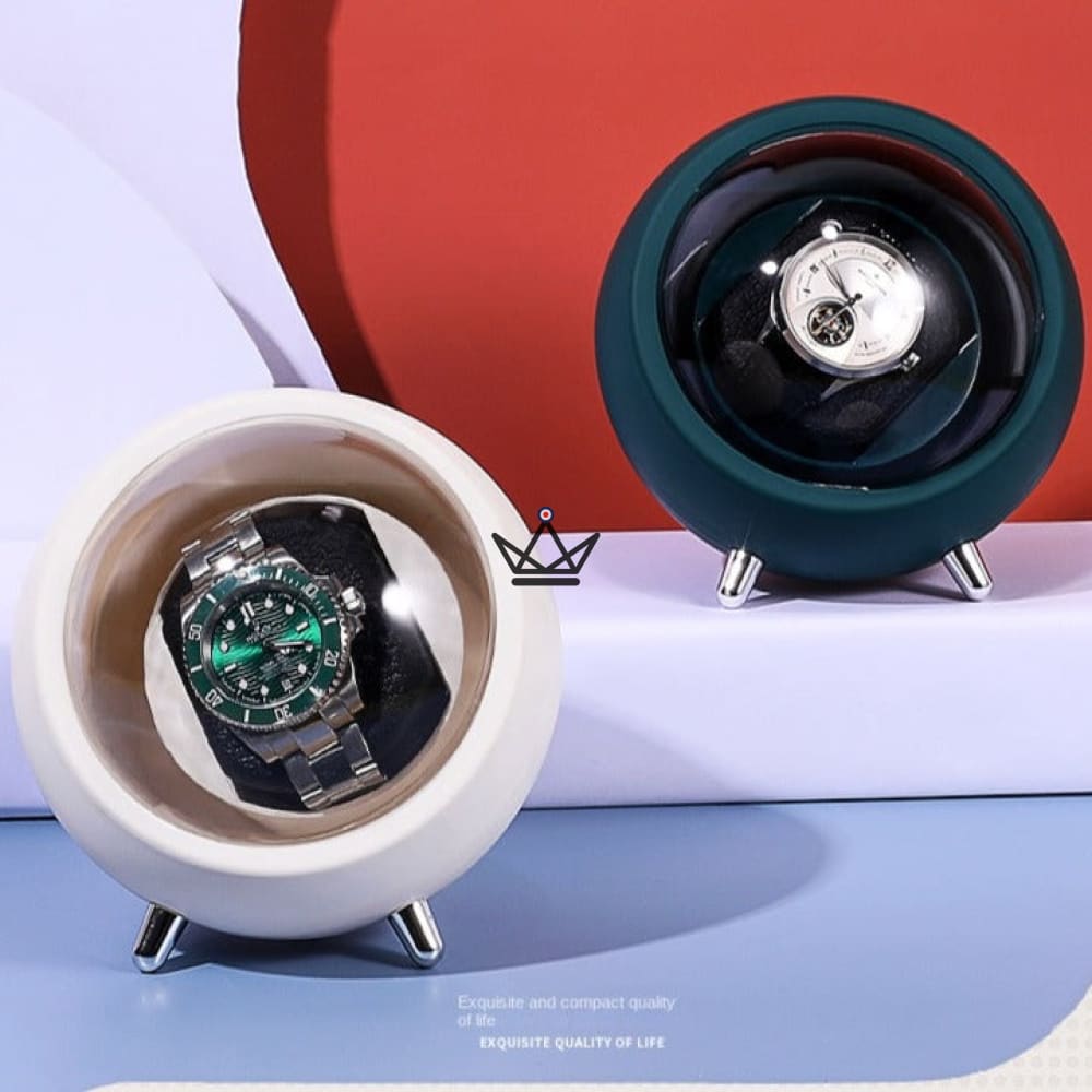 Automatic Watch Winder ORBITALIS — Globe Design, Silent Motor, 2 USB Modes — view 1