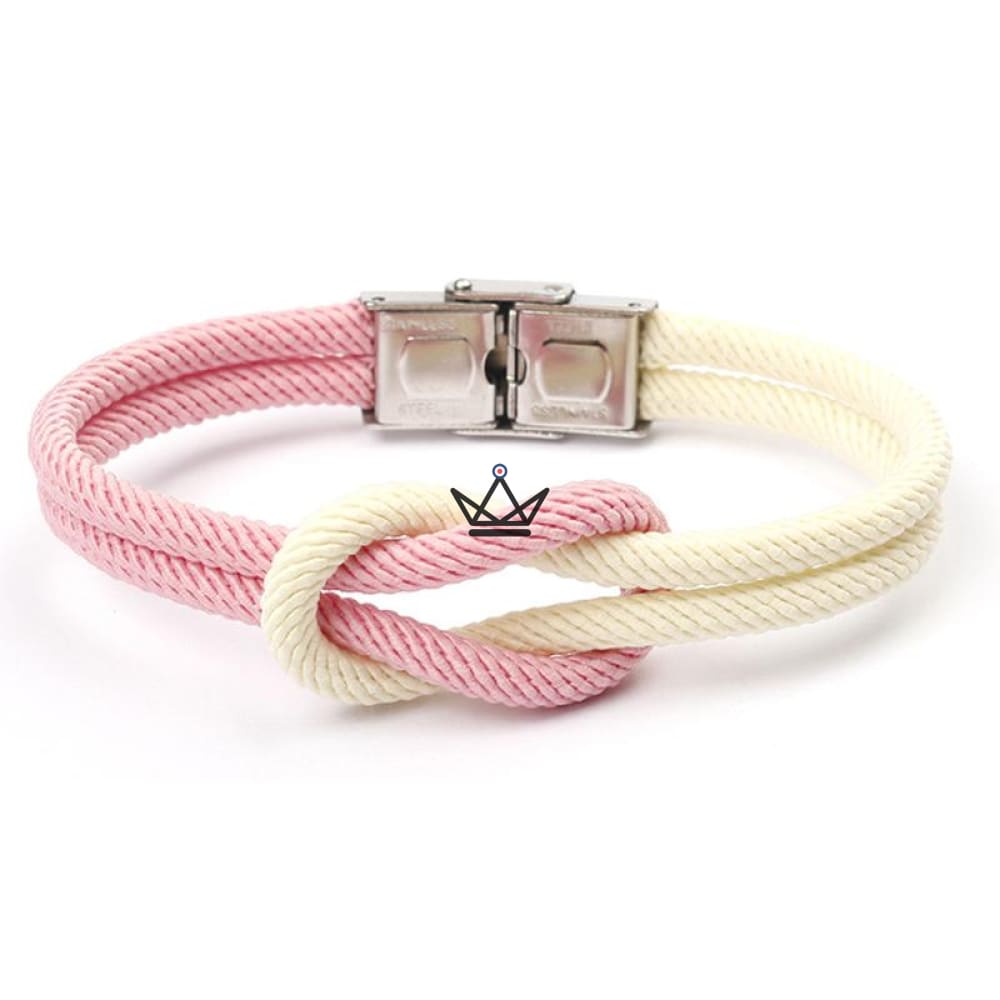 Nautilus Armband – zweifarbiger Seemannsknoten & Clip – ideal für Paare – Ansicht 4