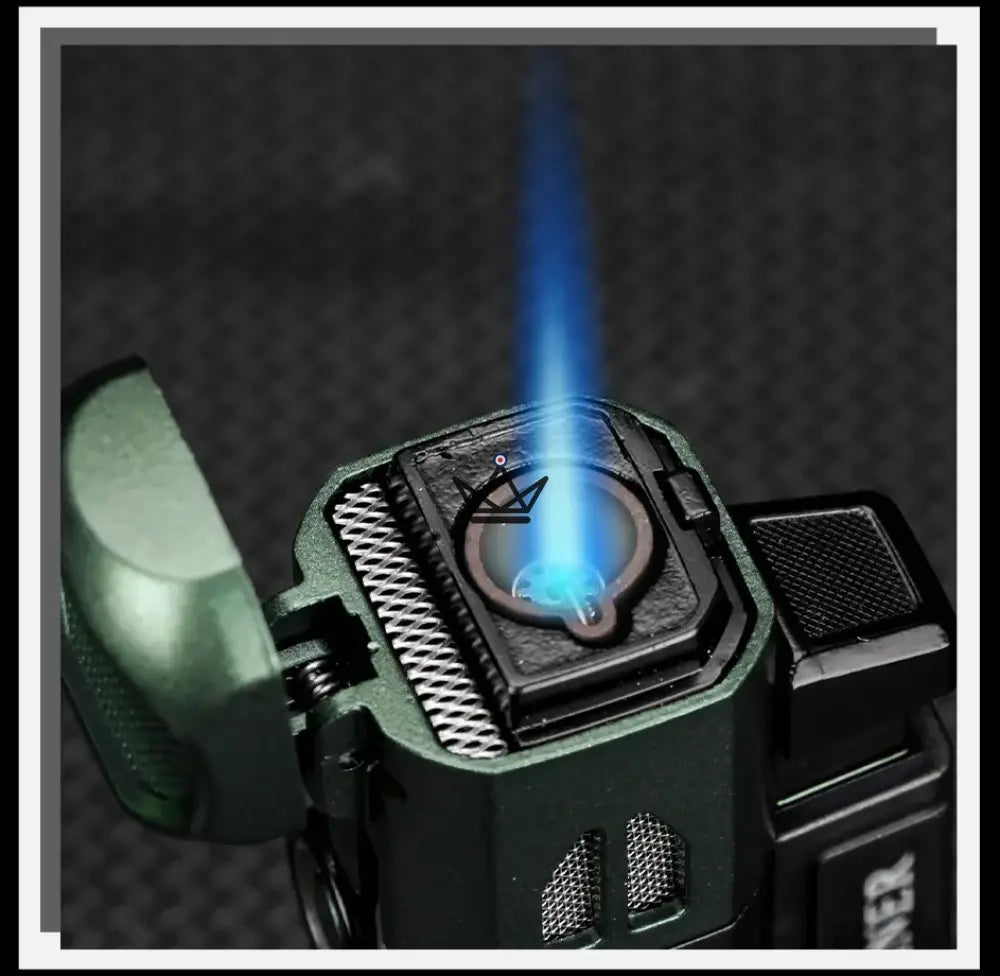 ALISTAIR Cigar Pack — Torch Lighter + Ashtray + Cigar Cutter | Green · Black · Yellow — view 3