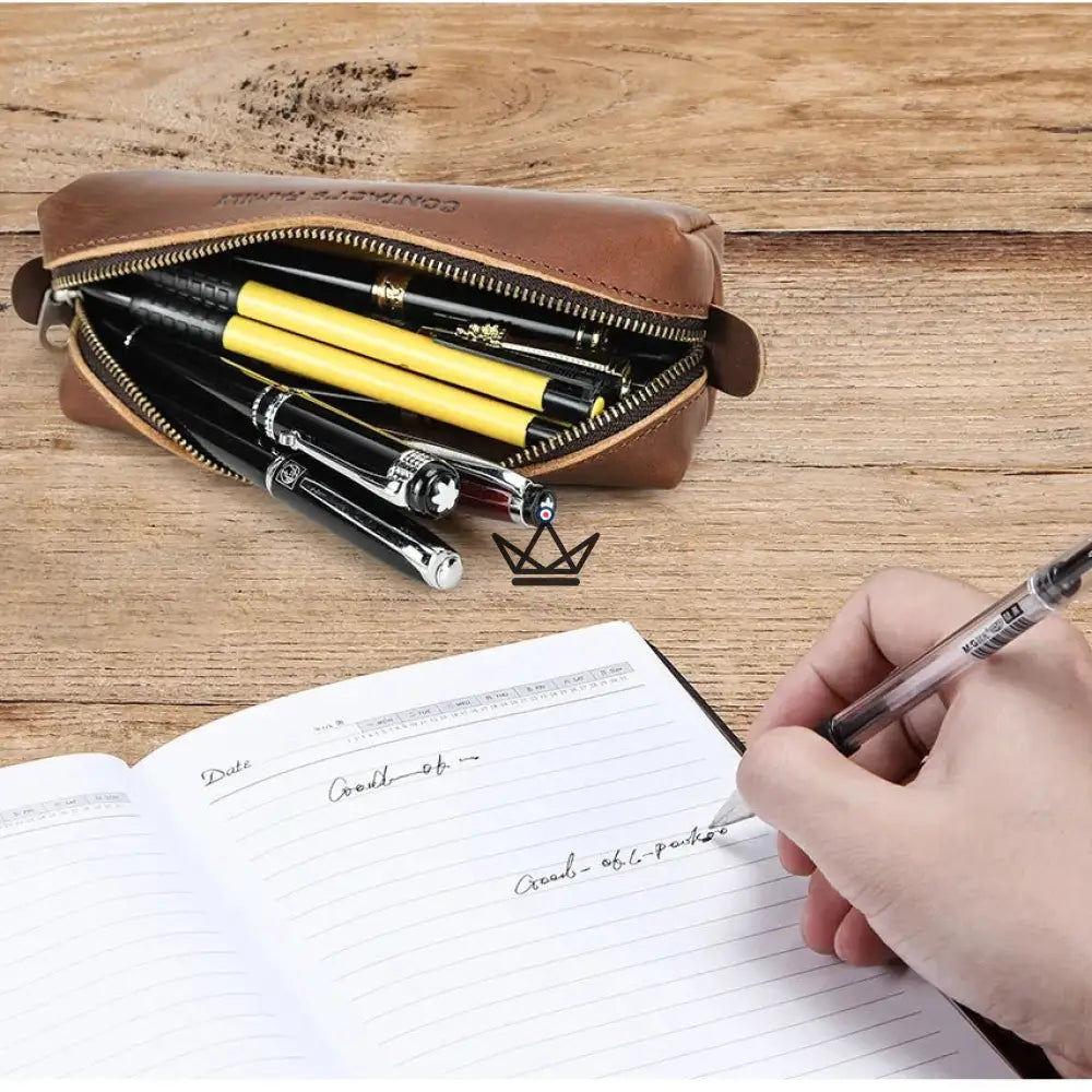 Customizable Leather Pouch - Pens & Glasses - VOYAGEUR Orion — view 4