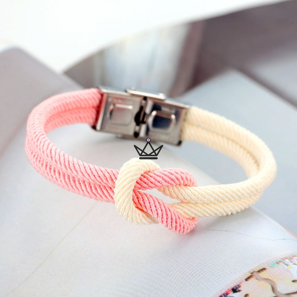 Nautilus Bracelet - Two-Tone Marine Knot & Clip - Ideal for Couples — view 8