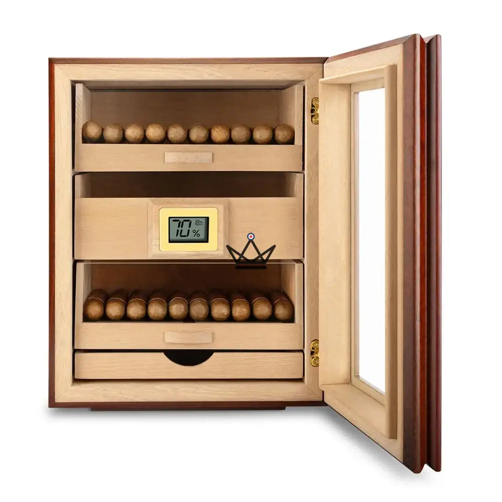 Ariston Edition Cigar Humidor — cedar, multi-drawer, gold hinges, 55 or 115 cigars — view 10