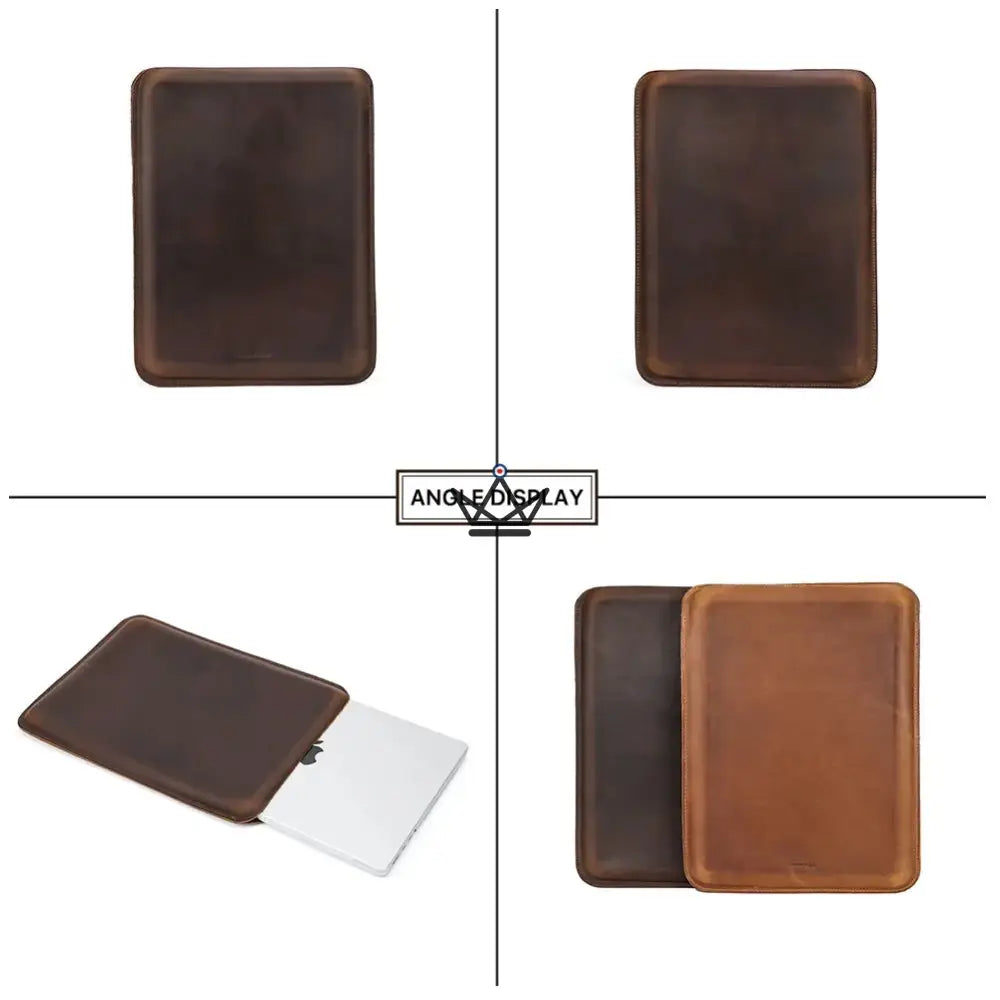 Customizable leather Macbook sleeve 13"-14" - Voyageur SKIN — view 7