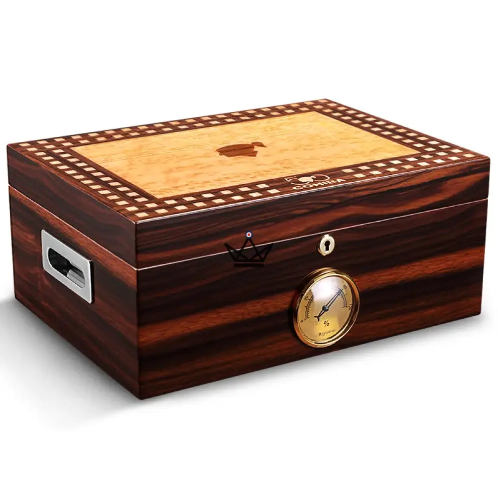IVORY Cigar Humidor — Spanish Cedar, Elegant Design, Hygrometer & Humidifier — view 4