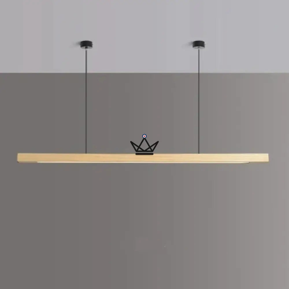 LED Hanging Lamp in Solid Wood - Rhythm Nordic — Pin - Simple Fixation / 80cm / Warm Light