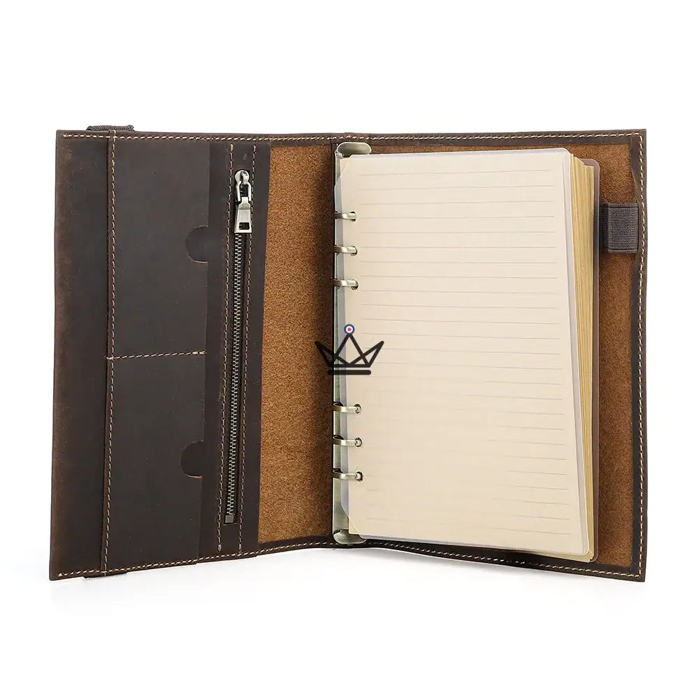 Customizable A5 Leather Notebook Organizer - VOYAGEUR WINKO — view 8