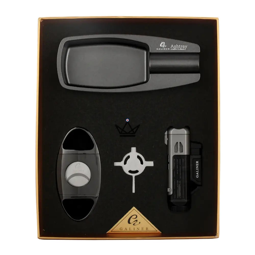 ALISTAIR Cigar Pack — Torch Lighter + Ashtray + Cigar Cutter | Green · Black · Yellow — view 13