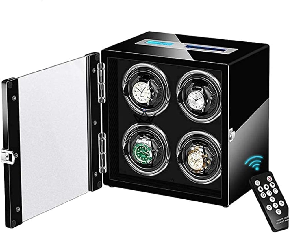 Uhrenbeweger BANGERS — Holz, für 2 bis 9 Uhren, LED, LCD-Anzeige, Fernbedienung – Ansicht 5
