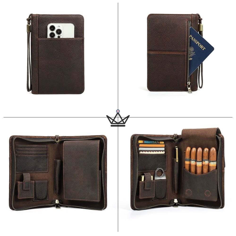 Customizable Leather Cigar Case - Voyageur Tempo — view 9
