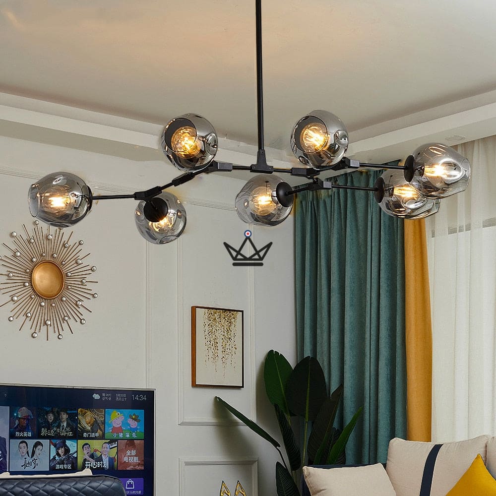 Artikulierte industrielle Deckenleuchte – Branching Bubble Style – Ansicht 27