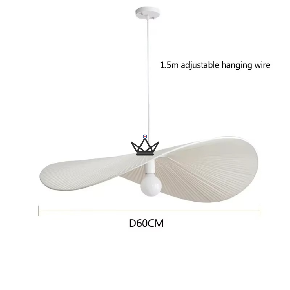 Verti Wabi Pendant Lamp — 60 & 80 cm designer chandelier | White, Beige, Linen — view 10