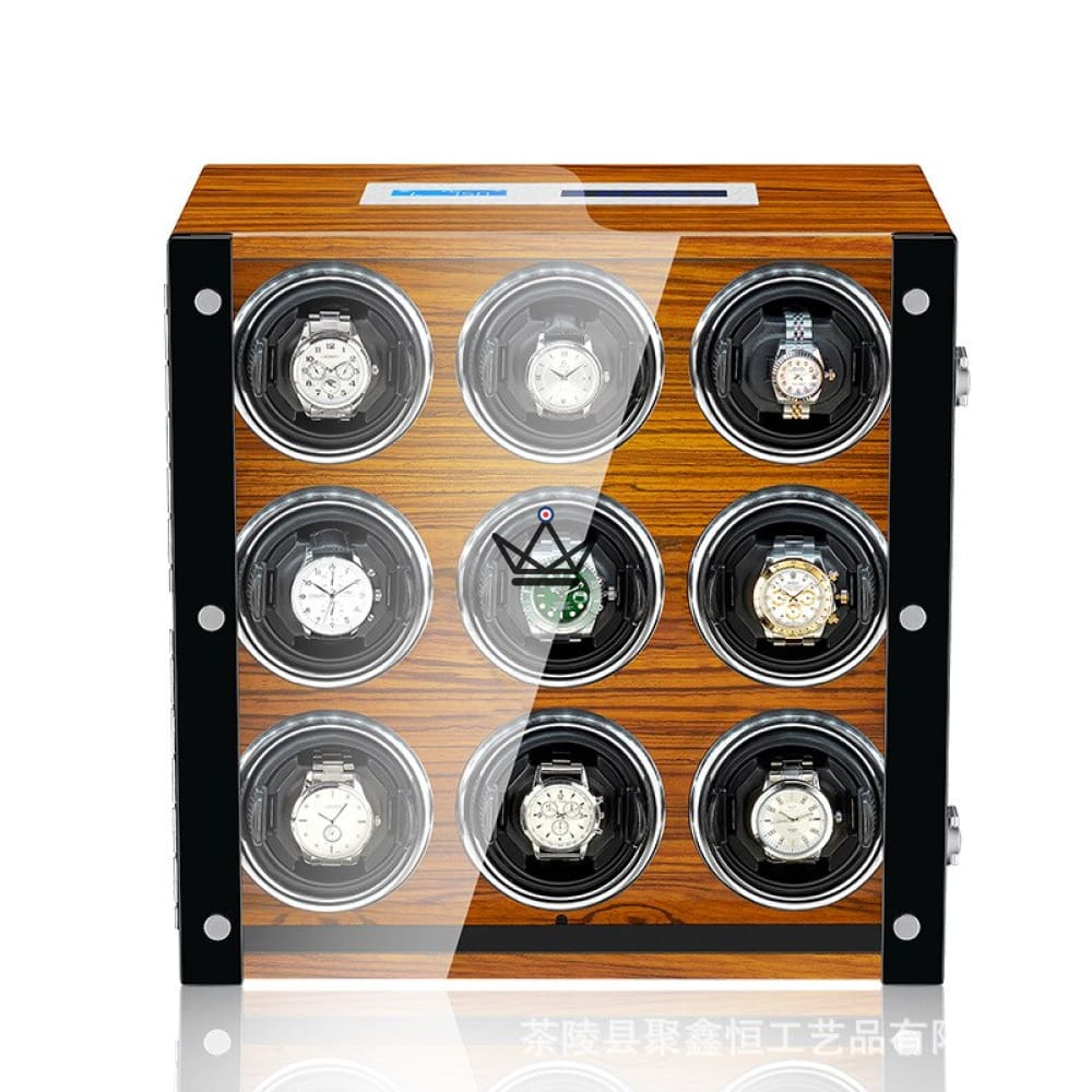 BANGERS Automatic Watch Winder — Wood, 2 to 9 Watches, LED, LCD Screen, Remote Control — view 11