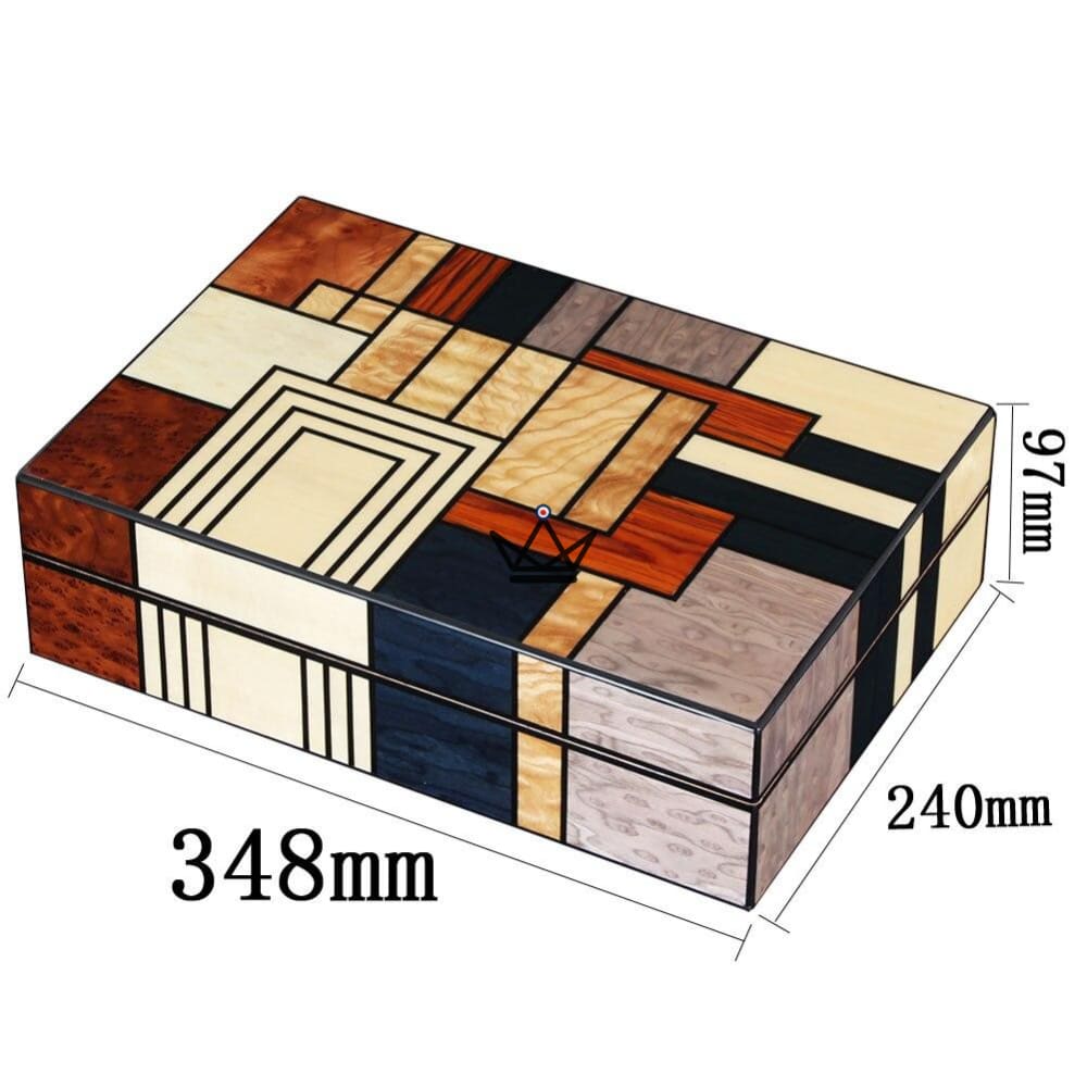 MONDRIAN Cigar Humidor — Spanish cedar, Art Deco motifs, 50 cigars — view 7