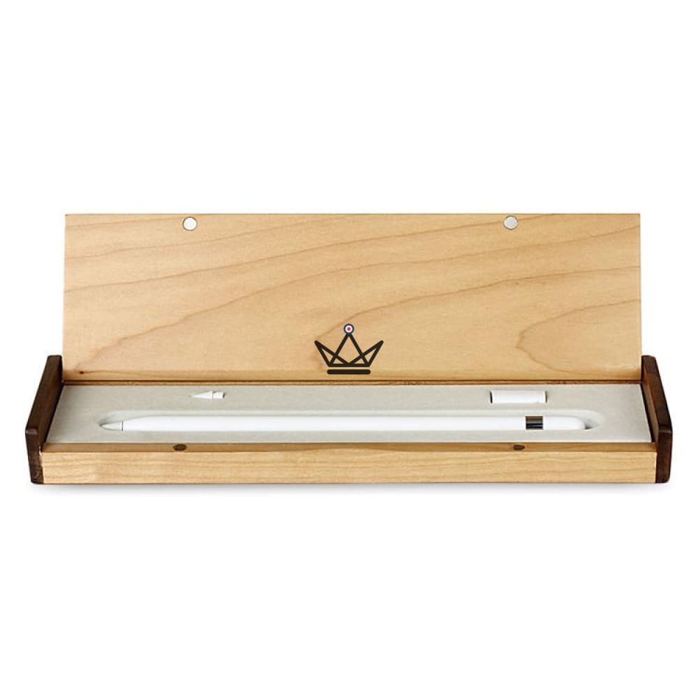 Wooden box with integrated holder for Apple Pencil — view 5
