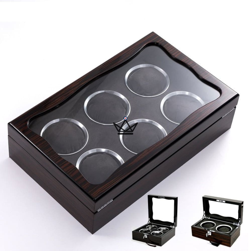 LUXURIA TEMPORUM Luxury Watch Storage Box — Lacquered Wood, Glass, Key, 2 to 9 Watches — view 1