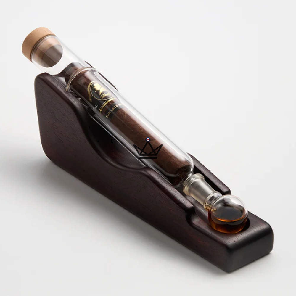 Zigarren-Infuser INFUSIO AXIS – Horizontales Rohr, Zedernholzstopfen, Hygrometer | Ring 73 – Ansicht 2