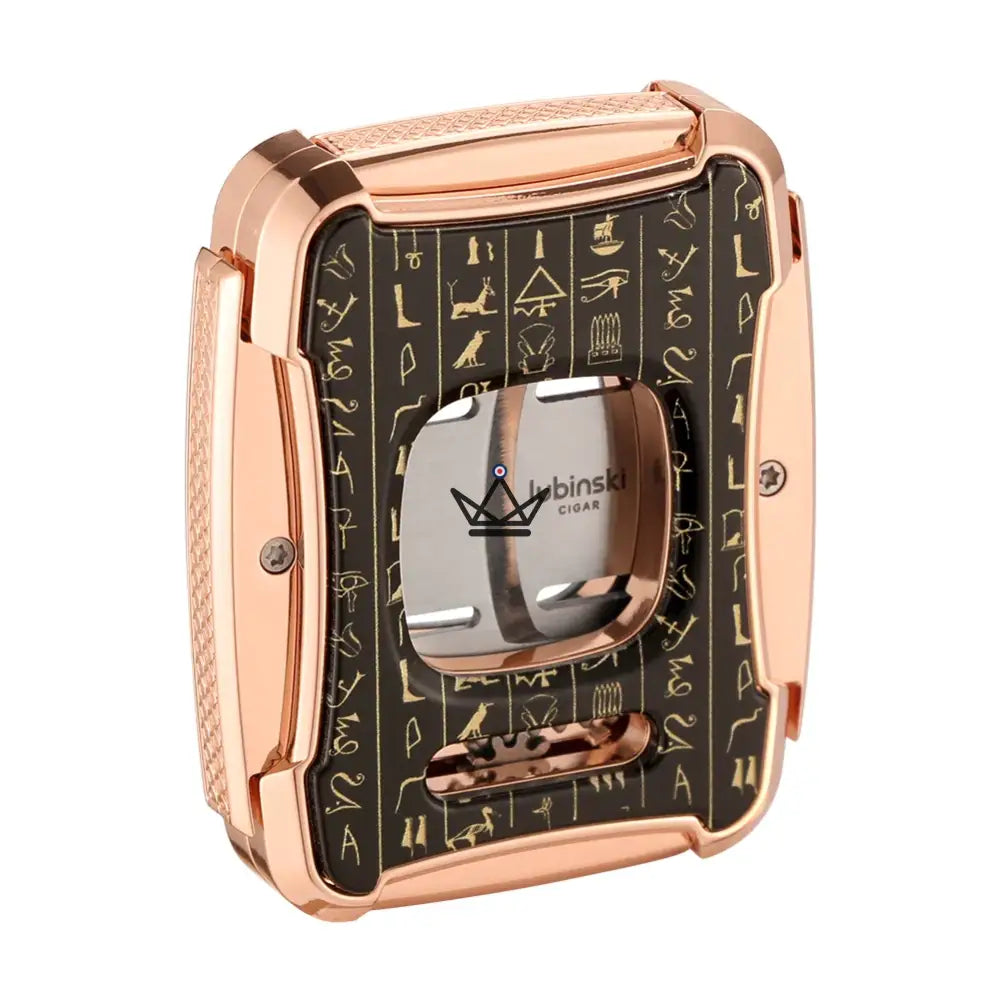 Maestro Edition Cigar Cutter — Double Blade Engraved 62 Ring Gauge, Libertad · Pharaon · Heritage | Green Genuine Leather Pouch & Gift Box Included — view 15