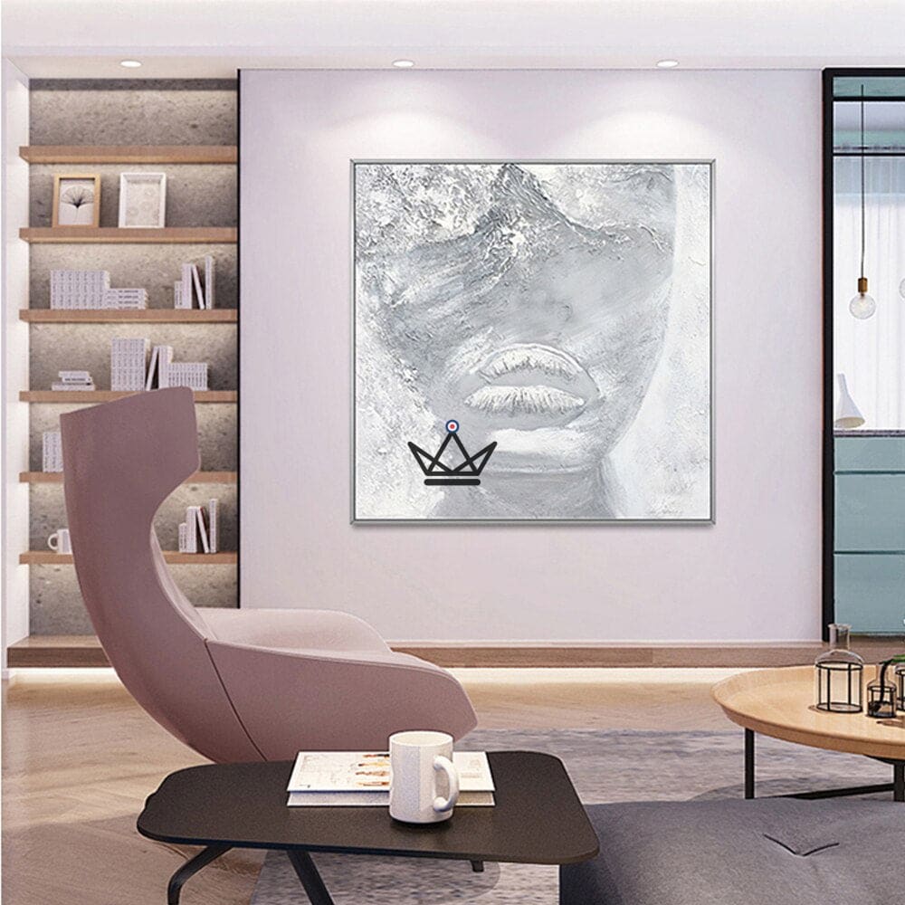 XXL pintura al óleo sobre lienzo - Blanco Evocador - vista 5