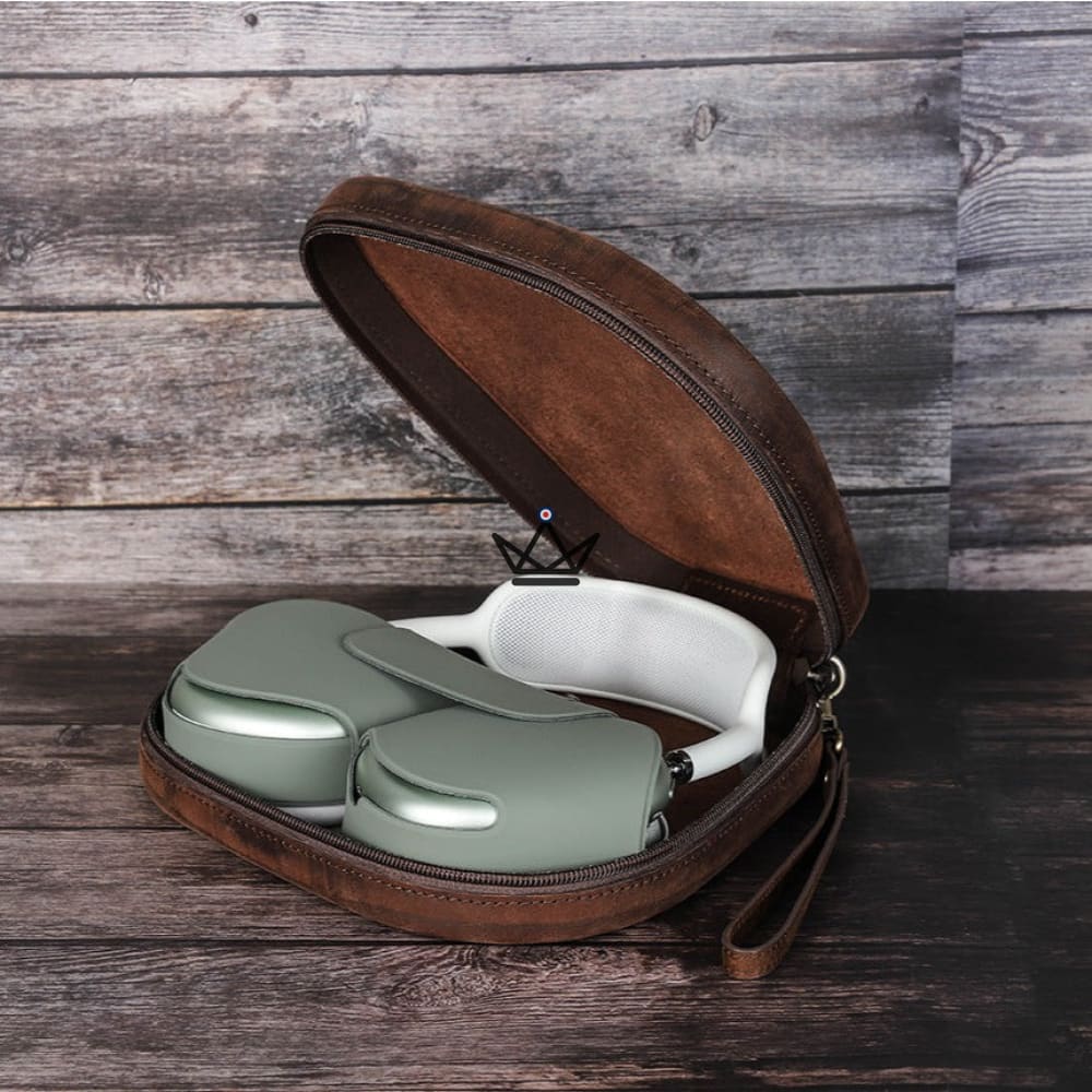 Anpassbare Lederschutzhülle für Apple Airpods Max – Voyageur LeatherPods Max – Ansicht 4