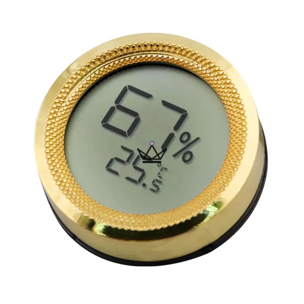 CARBONRING Electronic Cigar Hygrometer — LCD, 3 Finishes Black Gold Silver | Cigar Humidor — view 4