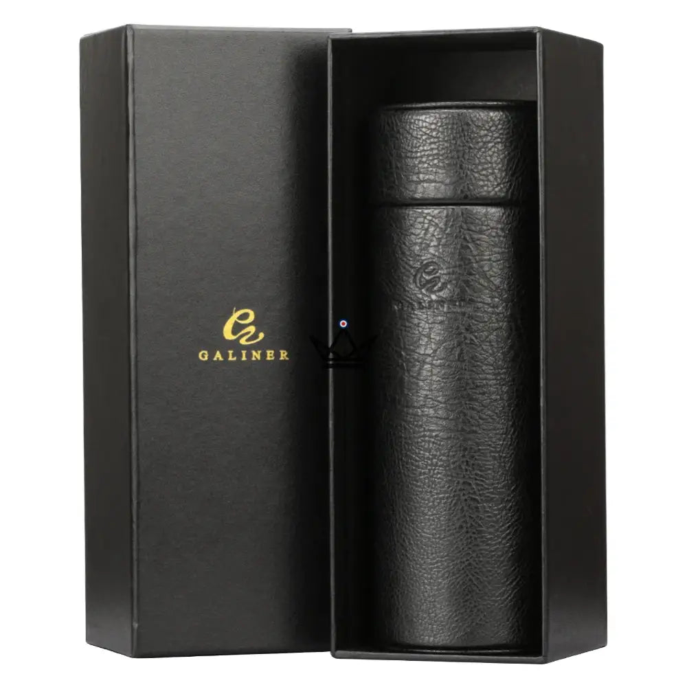 ORBAL Edition Travel Humidor — Cylindrical, Genuine Leather & Cedar, 5 to 10 Cigars, Black or Brown — view 4