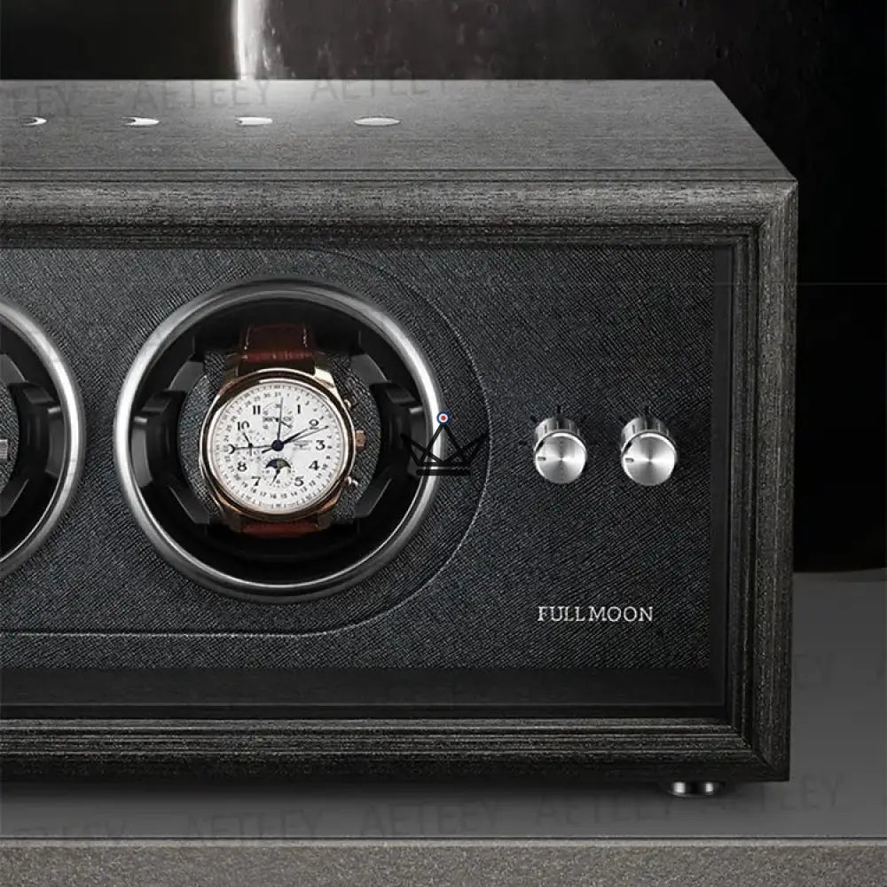 Automatic Watch Winder FULL MOON — Moon Phases, LED, Anti-Magnetic, 2 or 4 Watches — view 4