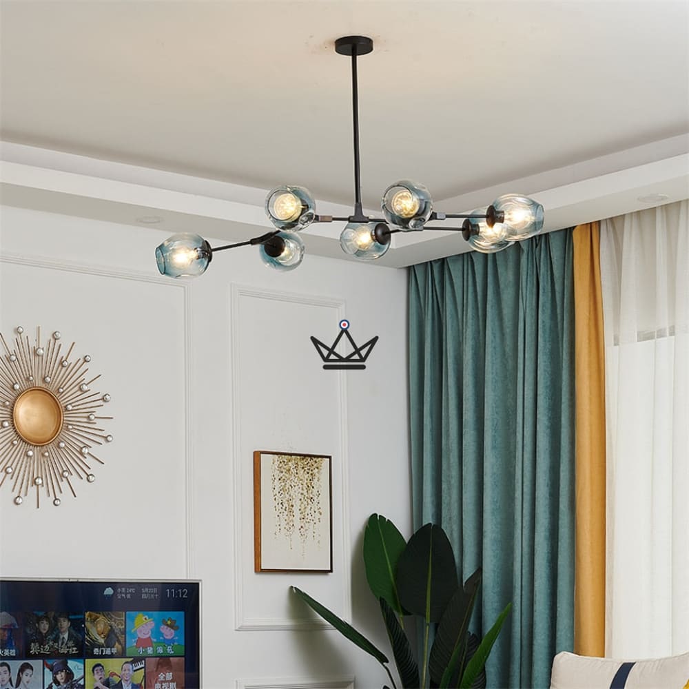 Articulated Industrial Ceiling Chandelier - Branching Bubble Style — view 17