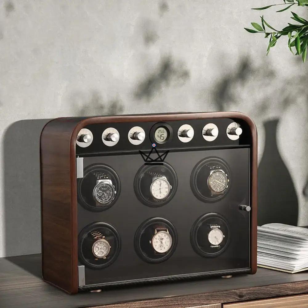 Automatic Watch Winder RETROWIND LUXE — Luxury Wood, Retro Design, Multi-Mode — view 6