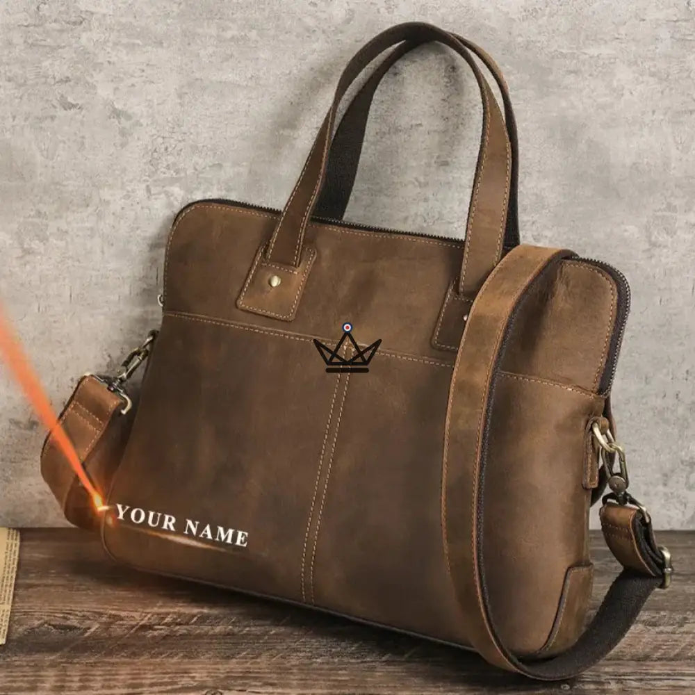 Customizable leather work bag - Voyageur Manhattan — view 1