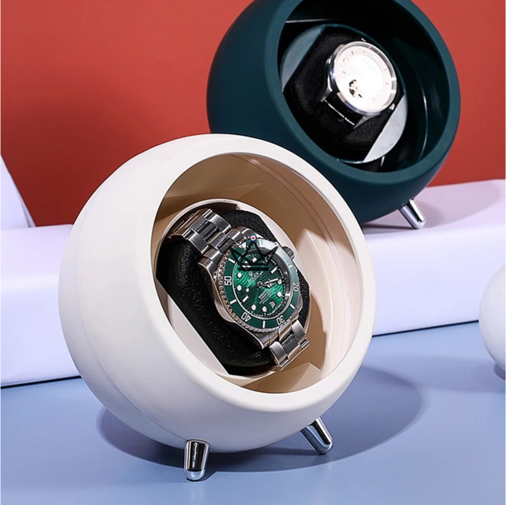 Automatic Watch Winder ORBITALIS — Globe Design, Silent Motor, 2 USB Modes — view 2