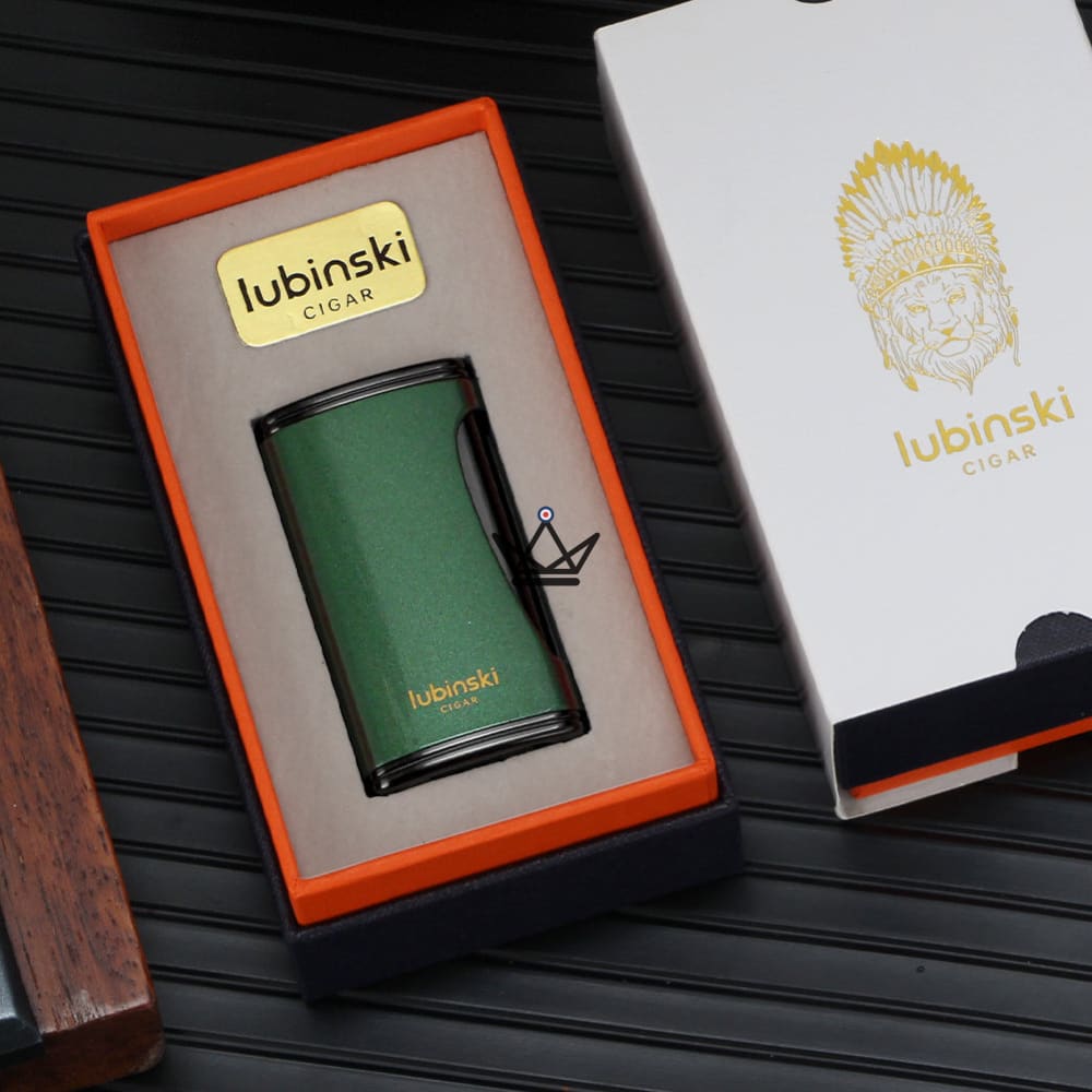 APOLLO EXPERT Torch Lighter — 7mm Punch, 4 Colors | Cigar Gift — Emerald green