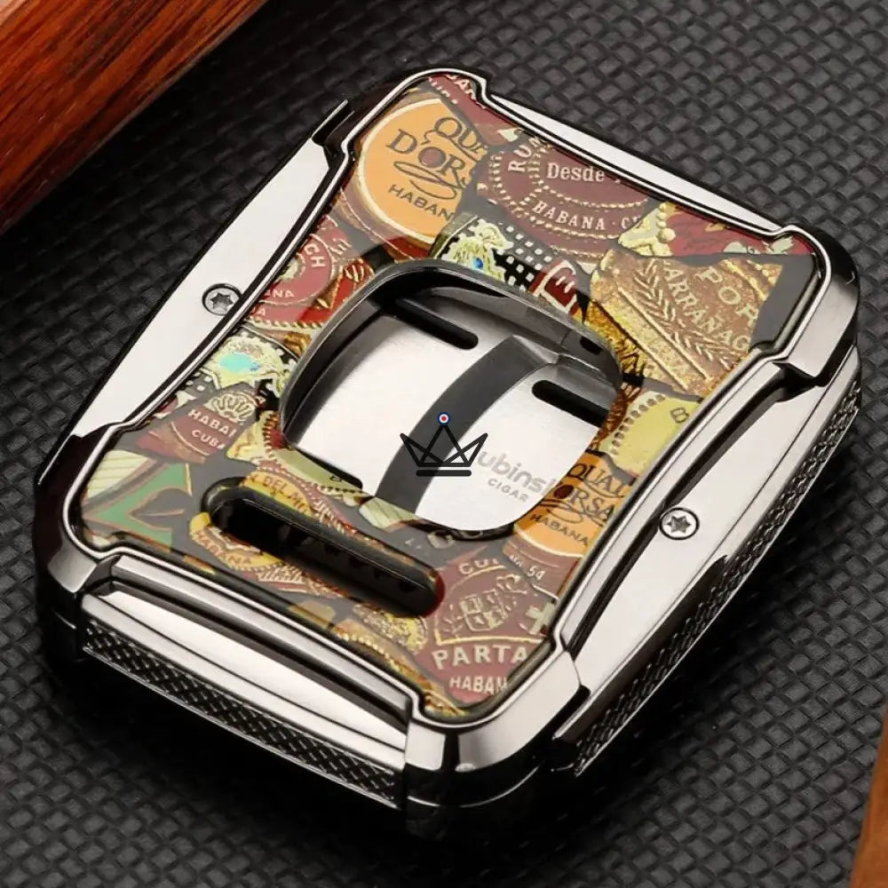 Maestro Edition Cigar Cutter — Double Blade Engraved 62 Ring Gauge, Libertad · Pharaon · Heritage | Green Genuine Leather Pouch & Gift Box Included — view 5